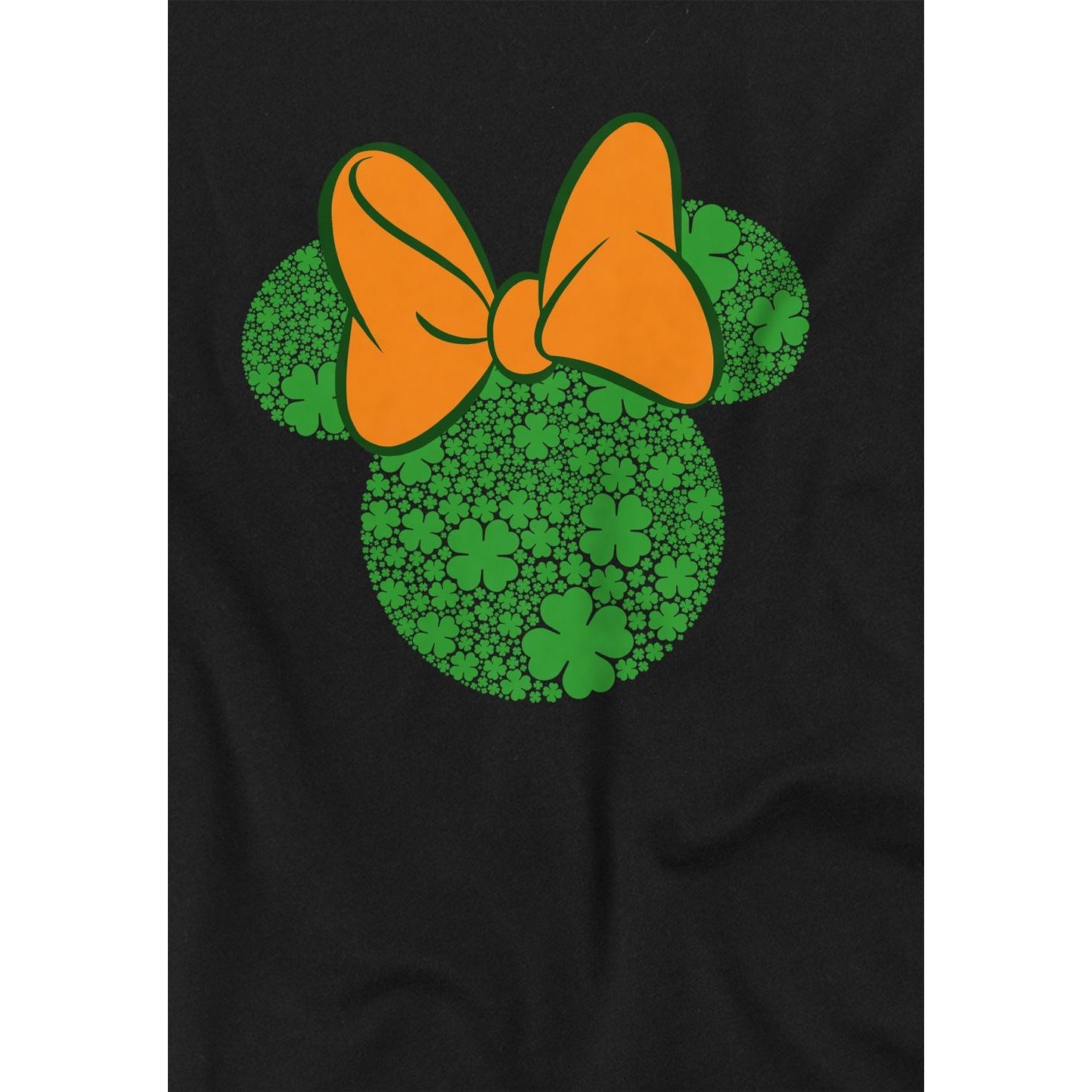 Black - Lifestyle - Disney Childrens-Kids Shamrock Ears Minnie Mouse St Patricks Day T-Shirt