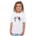 White - Lifestyle - Disney Childrens-Kids Mickey & Minnie Mouse Kiss Sketch Valentine`s Day T-Shirt