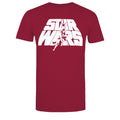 Burgundy - Front - Star Wars Mens Retro Logo Cotton T-Shirt