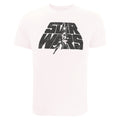 White - Front - Star Wars Mens Retro Logo Cotton T-Shirt