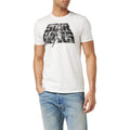White - Side - Star Wars Mens Retro Logo Cotton T-Shirt