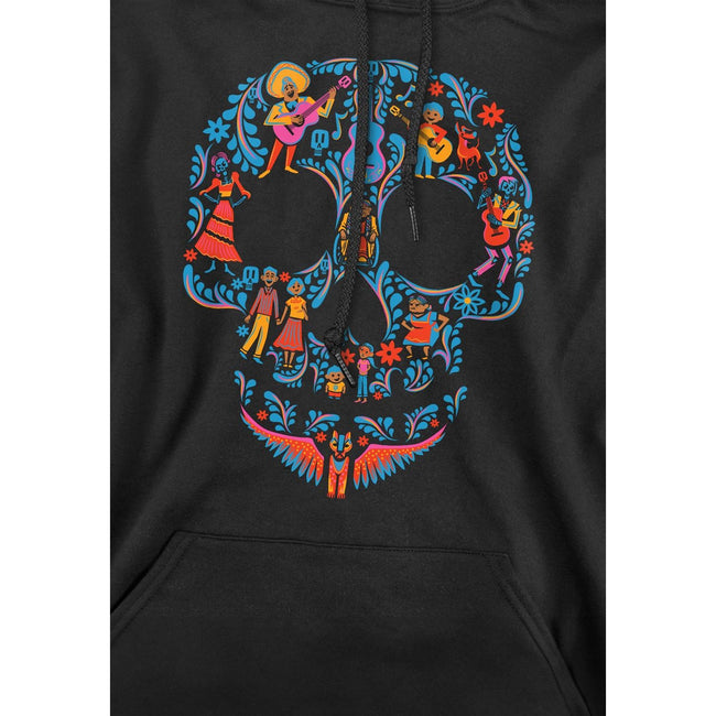 Black - Side - Coco Mens Day Of The Dead Rivera Family Skull Hoodie