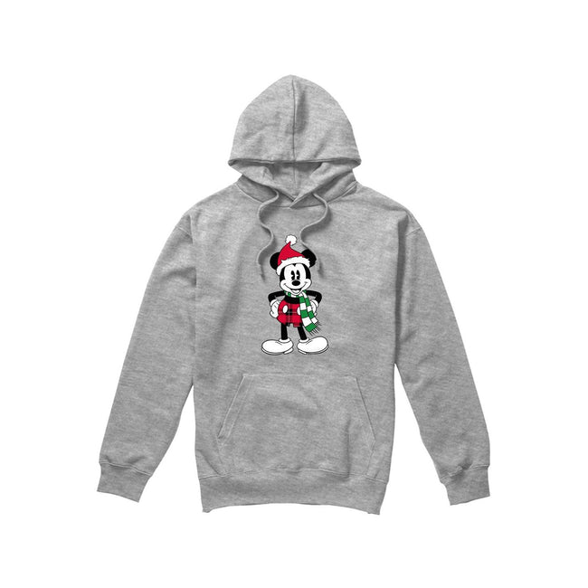 Sport Heather - Front - Disney Mens Mickey Mouse Tartan Christmas Hoodie