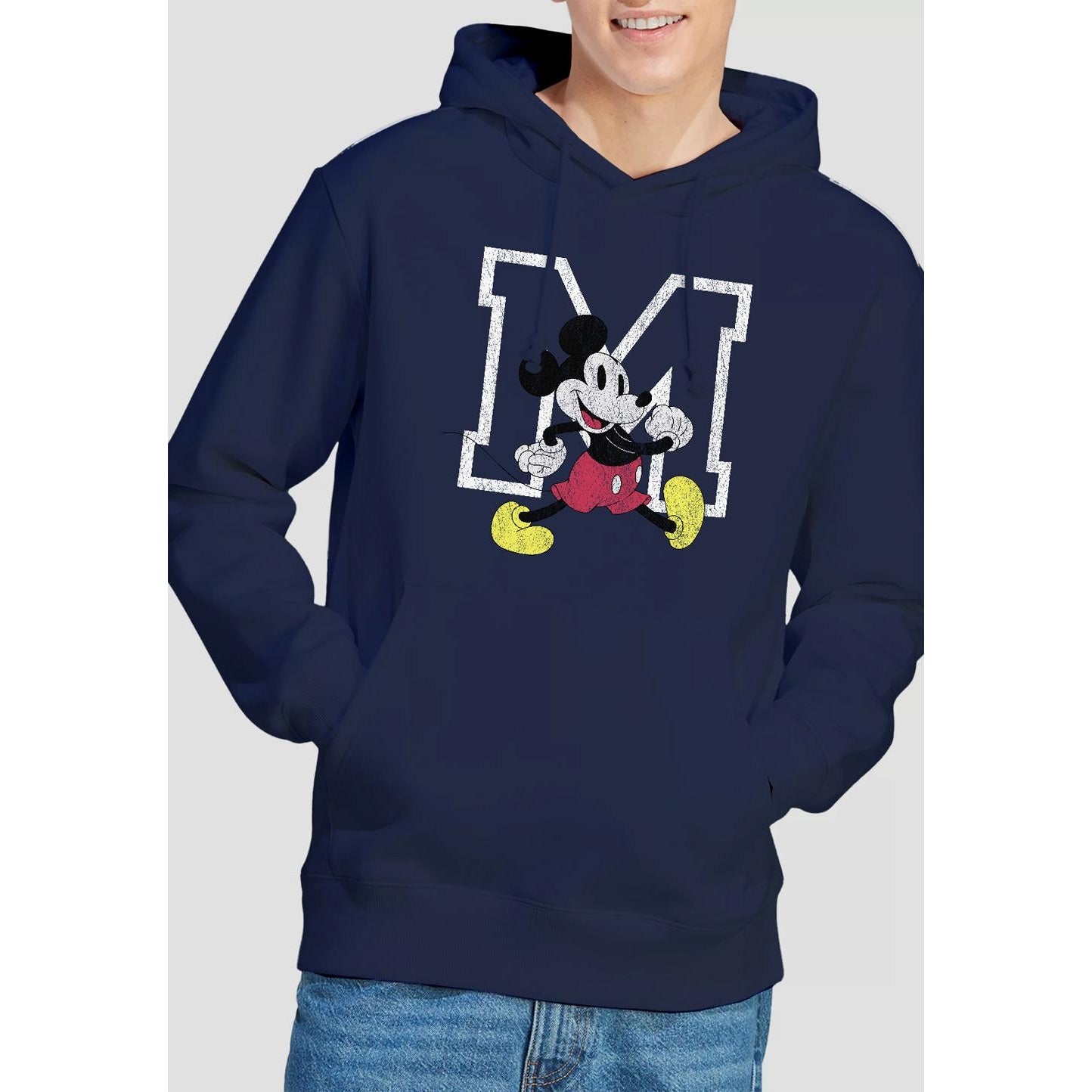 Navy - Lifestyle - Disney Mens Mickey Mouse Classic Walk Hoodie