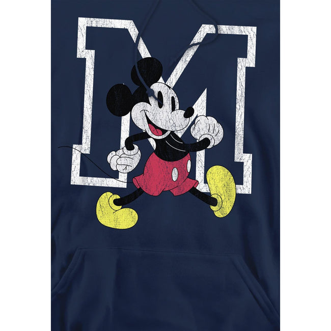 Navy - Side - Disney Mens Mickey Mouse Classic Walk Hoodie