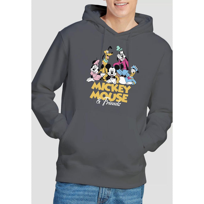 Charcoal - Lifestyle - Disney Mens Mickey Mouse Friends Hoodie
