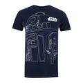 Navy - Front - Star Wars Boys R2-D2 Outline T-Shirt