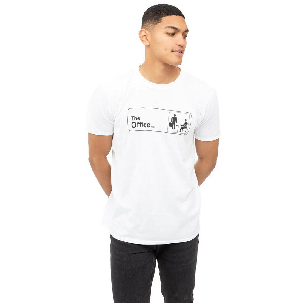 White - Side - The Office Mens Logo T-Shirt