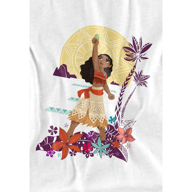 White - Side - Moana Childrens-Kids Heart Sunset T-Shirt