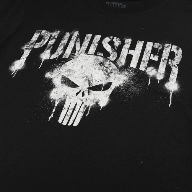 Black - Side - The Punisher Mens Text T-Shirt