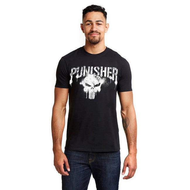 Black - Lifestyle - The Punisher Mens Text T-Shirt