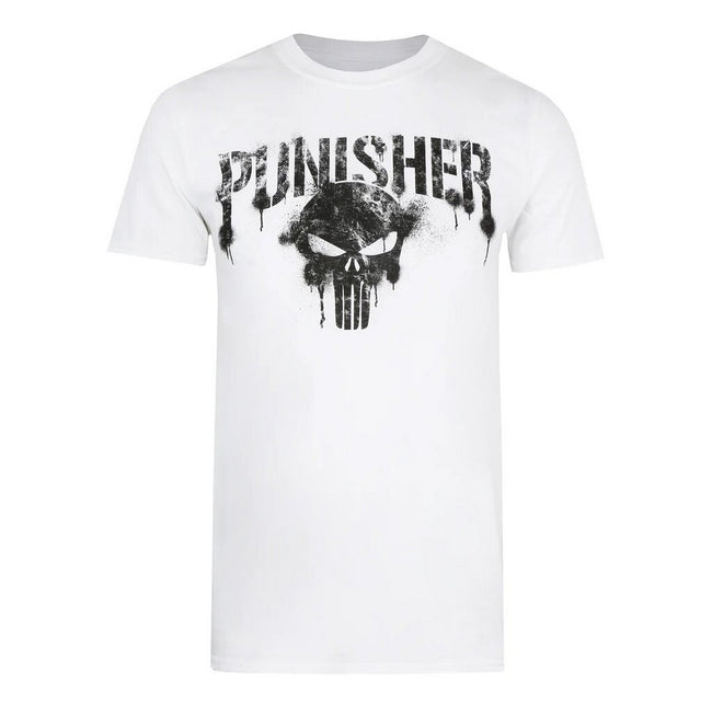 White - Front - The Punisher Mens Text T-Shirt