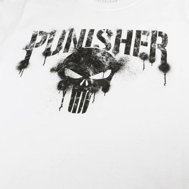 White - Side - The Punisher Mens Text T-Shirt