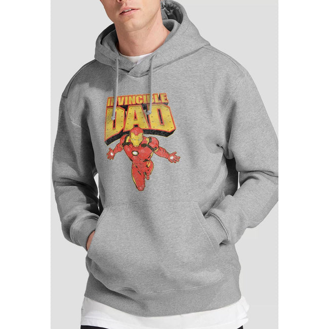Sport Heather - Lifestyle - Iron Man Mens Invincible Dad Flying Fathers Day Hoodie