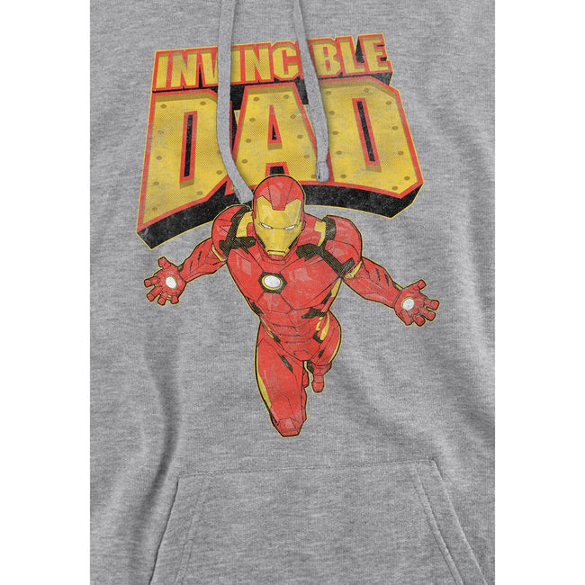 Sport Heather - Side - Iron Man Mens Invincible Dad Flying Fathers Day Hoodie