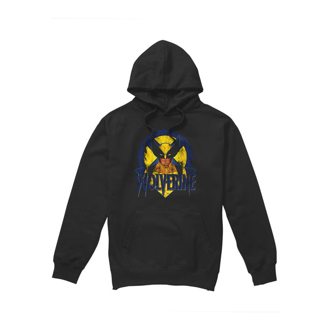 Black - Front - Marvel Mens X-Men Wolverine Retro Hoodie