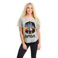 Sports Grey - Lifestyle - NASA Womens-Ladies Rainbow Cotton T-Shirt