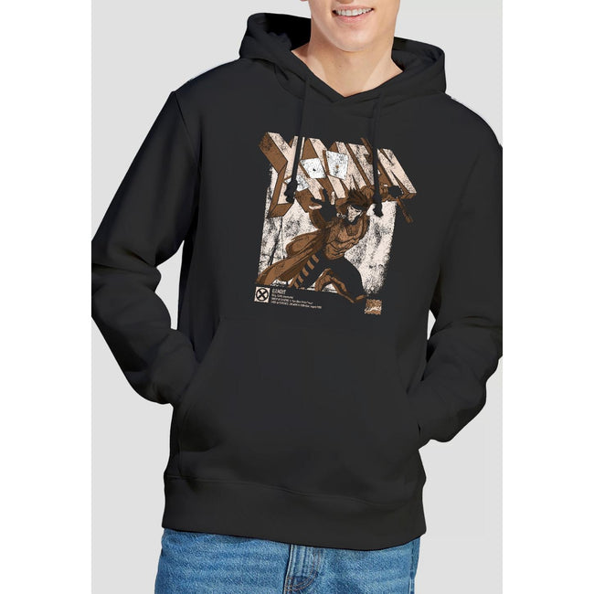 Black - Lifestyle - Marvel Mens X-Men Gambit Infographic Hoodie