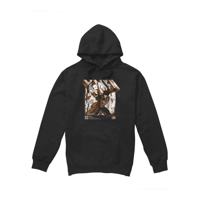 Black - Front - Marvel Mens X-Men Gambit Infographic Hoodie