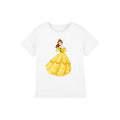 White - Front - Beauty And The Beast Childrens-Kids Belle Rose T-Shirt