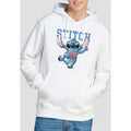 White - Side - Lilo & Stitch Mens Clutching Hearts Hoodie