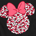 Black - Pack Shot - Disney Childrens-Kids Minnie Mouse Heart Ears Silhouette Valentine`s Day T-Shirt