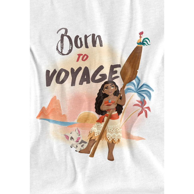 White - Lifestyle - Moana Childrens-Kids Born To Voyage T-Shirt