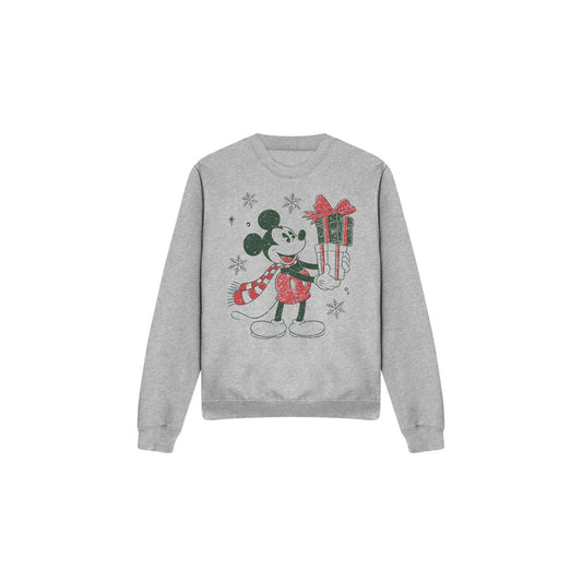 Sport Heather - Front - Disney Unisex Adult Mickey Mouse Present Christmas Sweatshirt