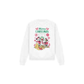 White - Front - Disney Unisex Adult Mickey & Minnie Mouse Wreath Christmas Sweatshirt