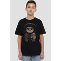 Black - Side - Coco Childrens-Kids Ernesto Miguel Hector Painted Poster With Skull T-Shirt
