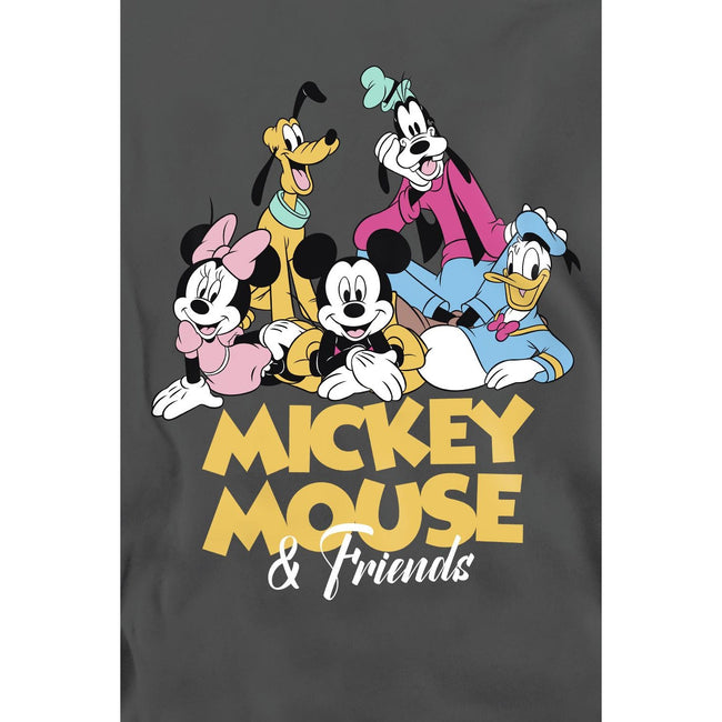 Charcoal - Lifestyle - Disney Unisex Adult Mickey Mouse Friends Sweatshirt
