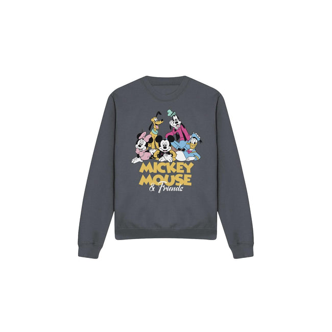 Charcoal - Front - Disney Unisex Adult Mickey Mouse Friends Sweatshirt