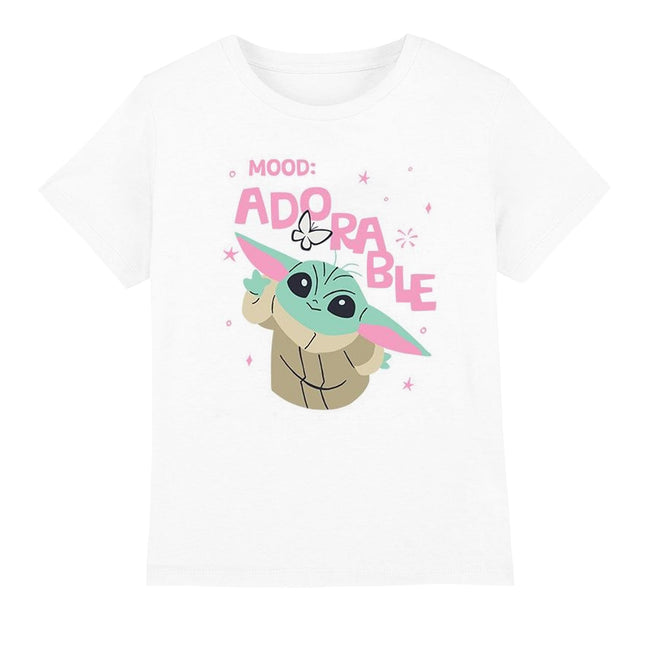 White - Front - Star Wars: The Mandalorian Childrens-Kids Mood Adorable Grogu T-Shirt