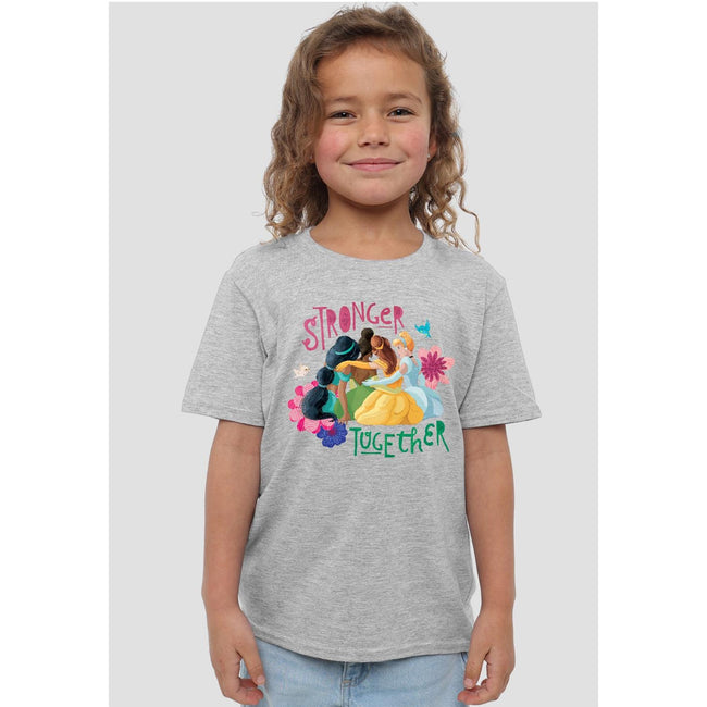 Sport Heather - Lifestyle - Disney Princess Childrens-Kids Stronger Together Jasmine, Tiana And Belle T-Shirt