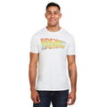 White - Lifestyle - Back To The Future Mens Logo Cotton T-Shirt