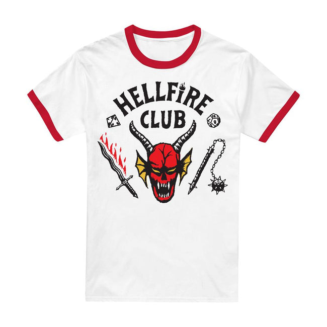 Red - Front - Stranger Things Unisex Adult Hellfire Club T-Shirt