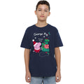 Navy - Lifestyle - Peppa Pig Childrens-Kids George Pig Present Christmas T-Shirt