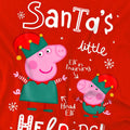 Red - Side - Peppa Pig Childrens-Kids Peppa And George Elves Christmas T-Shirt