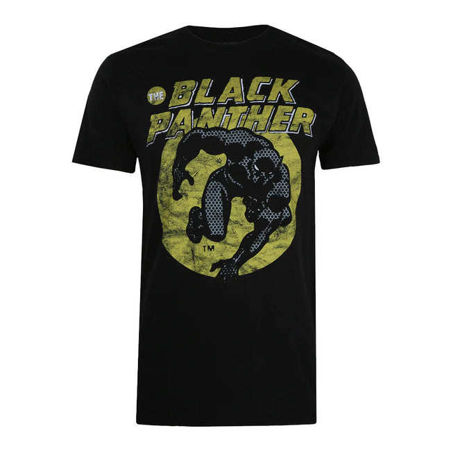 Black-Yellow - Front - Black Panther Mens T-Shirt