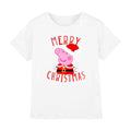 White - Front - Peppa Pig Childrens-Kids Merry Christmas T-Shirt