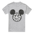 Sport Heather - Front - Disney Mens Best Dad Ever Mickey Mouse T-Shirt