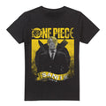 Black - Front - One Piece Mens Sanji Etched T-Shirt