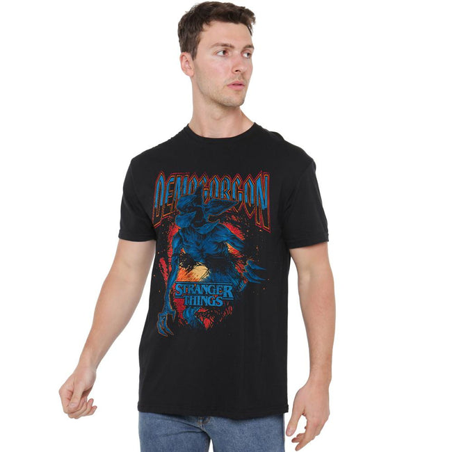 Black - Lifestyle - Stranger Things Mens Demogorgon Band T-Shirt