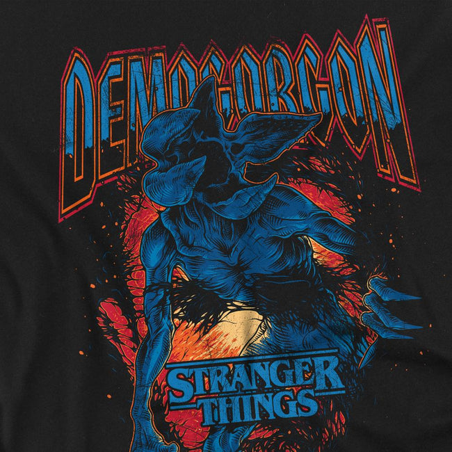 Black - Side - Stranger Things Mens Demogorgon Band T-Shirt