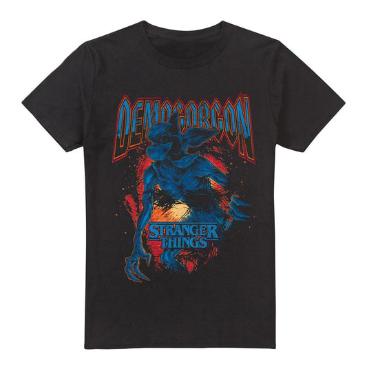 Black - Front - Stranger Things Mens Demogorgon Band T-Shirt