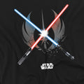 Black - Side - Star Wars Mens Crossed Blades T-Shirt