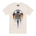 Natural - Front - Star Wars Mens R2-D2 Paint Drip T-Shirt
