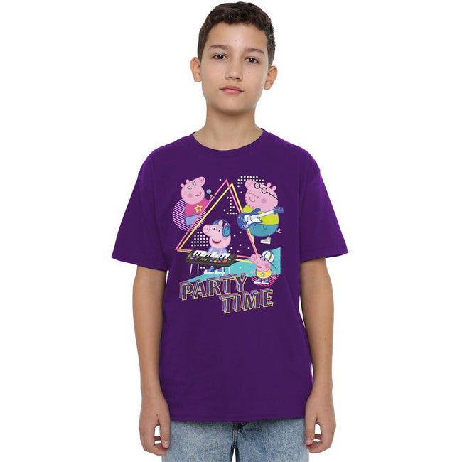 Purple - Lifestyle - Peppa Pig Childrens-Kids Party Time Family T-Shirt