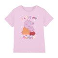 Light Pink - Front - Peppa Pig Childrens-Kids I Love My Mummy T-Shirt