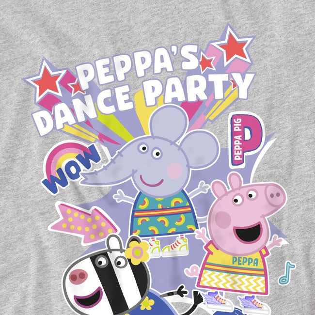 Sport Heather - Side - Peppa Pig Childrens-Kids Dance Party T-Shirt